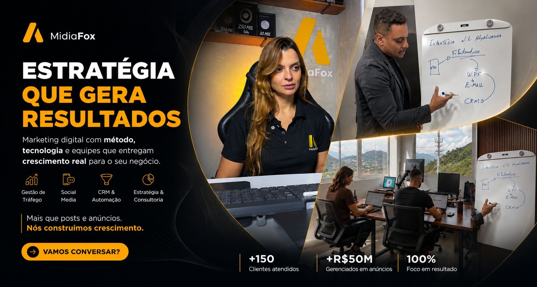 MidiaFox — Estratégia que gera resultados: gestão de tráfego, social media, CRM & automação e consultoria